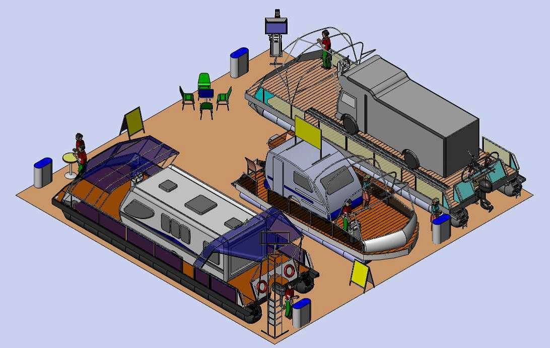 Camper kapern die boot