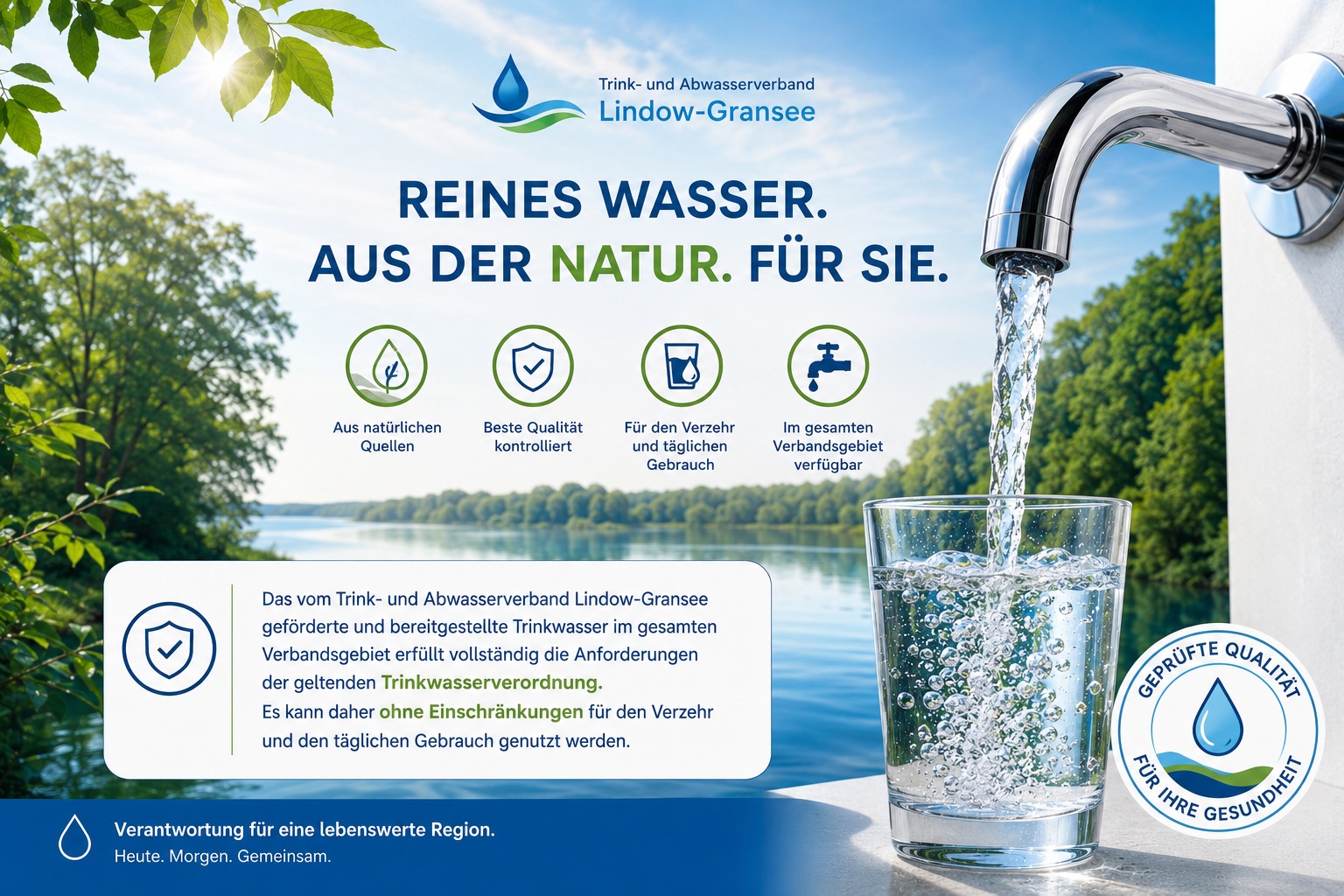 Trinkwasser ohne Bedenken genießbar